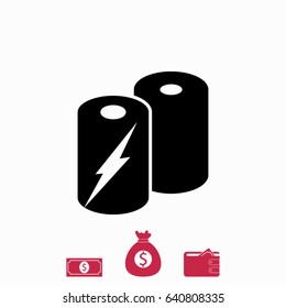 Battery Icon, Vector EPS 10 illustration style
