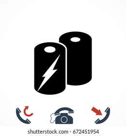 Battery Icon, Vector EPS 10 illustration style