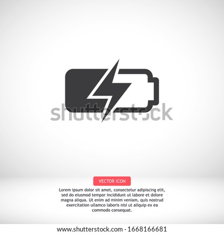 battery icon. Vector EPS 10. Lorem Ipsum Design Flat. linear work. battery icon. battery recharging
