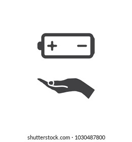 Battery Icon Vector flat design style