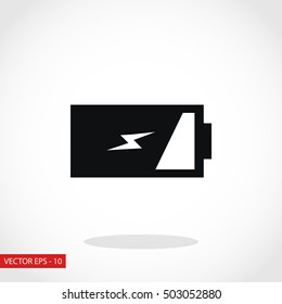 Battery icon vector, flat design best vector icon