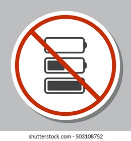 Battery Icon Vector flat design style