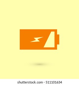 Battery icon vector, flat design best vector icon