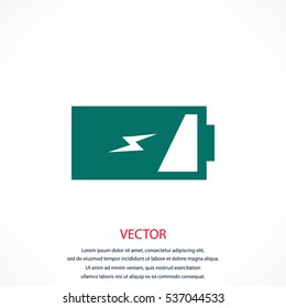 Battery icon vector, flat design best vector icon