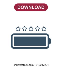 Battery Icon Vector flat design style