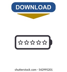 Battery Icon Vector flat design style