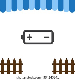 Battery Icon Vector flat design style