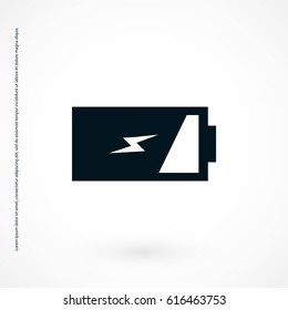 Battery icon vector, flat design best vector icon