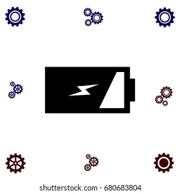 Battery icon vector, flat design best vector icon