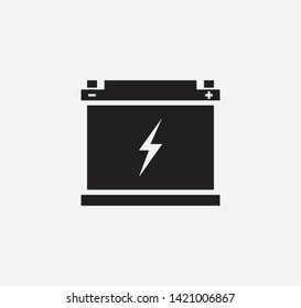 Battery icon vector flat style logo template