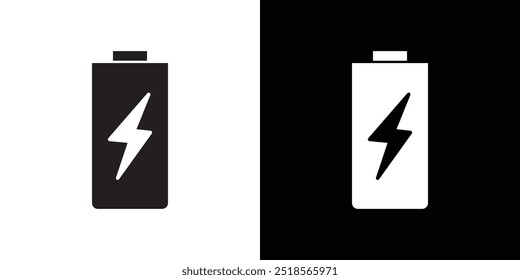 battery icon Vector flat thin line illustration