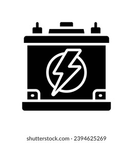 battery icon. vector glyph icon for your website, mobile, presentation, and logo design.
