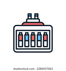 Battery icon in vector. Illustration