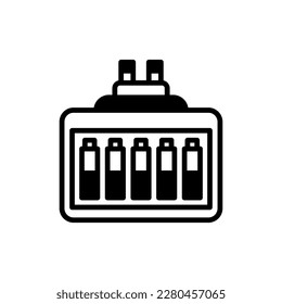 Battery icon in vector. Illustration