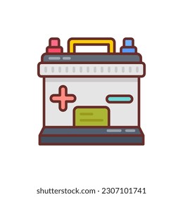 Battery icon in vector. Illustration