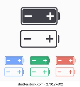 Battery icon, vector illustration.