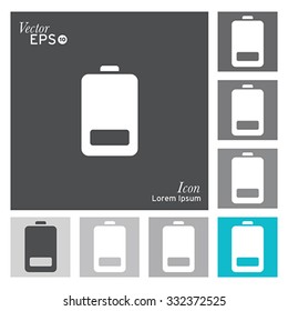 Battery icon - vector, illustration.