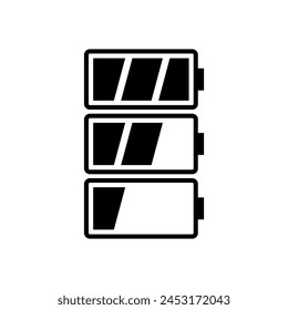 Ilustración vectorial del ícono de la batería. nivel de Recargo de la batería.