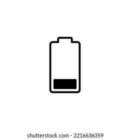 Ilustración vectorial de icono de batería. símbolo y signo de carga de batería. nivel de carga de la batería