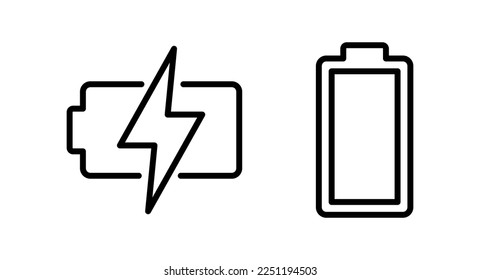 Battery icon vector illustration. battery charging sign and symbol. battery charge level