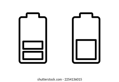 Battery icon vector illustration. battery charging sign and symbol. battery charge level