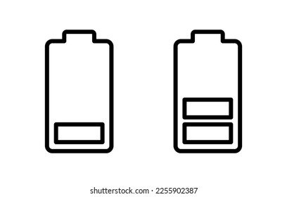 Battery icon vector illustration. battery charging sign and symbol. battery charge level