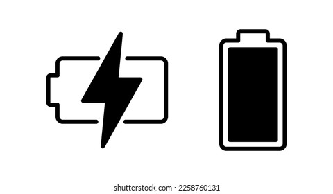 Battery icon vector illustration. battery charging sign and symbol. battery charge level