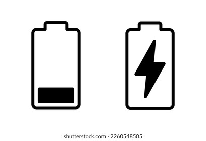 Battery icon vector illustration. battery charging sign and symbol. battery charge level