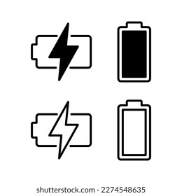 Battery icon vector illustration. battery charging sign and symbol. battery charge level