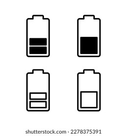 Battery icon vector illustration. battery charging sign and symbol. battery charge level