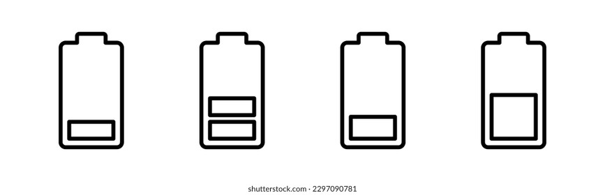 Battery icon vector illustration. battery charging sign and symbol. battery charge level