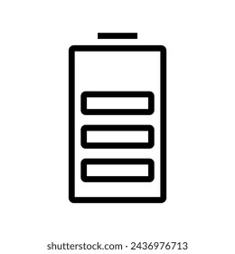 Battery icon vector illustration. battery charging sign and symbol. battery charge level design.11.55