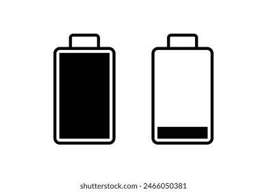 Battery icon vector illustration. battery charging sign and symbol. battery charge level