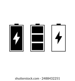 Battery icon vector illustration. battery charging sign and symbol.