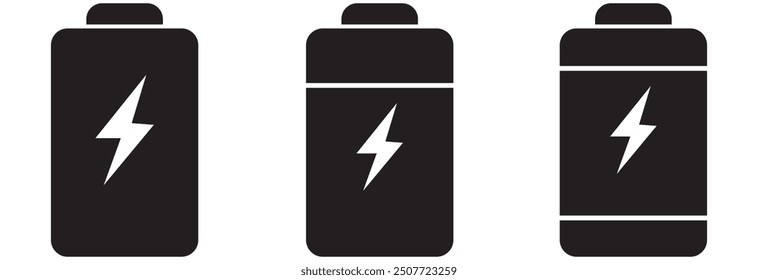Icono de la Ilustración vectorial. señal y símbolo de carga de la batería. diseño del nivel de Recargo de la batería eps 10