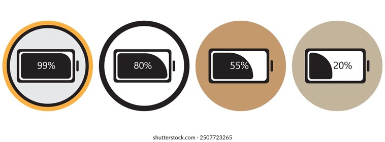 Battery icon vector illustration. battery charging sign and symbol. battery charge level design eps 10