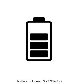 Battery icon vector illustration. battery charging sign and symbol. battery charge level