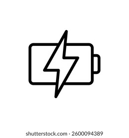 Battery icon vector illustration. battery charging sign and symbol. battery charge level