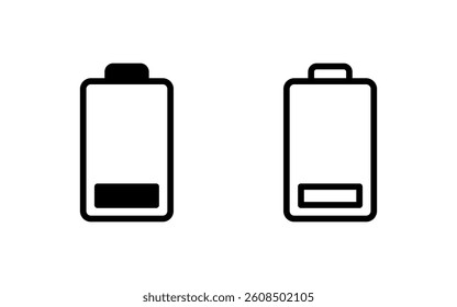 Battery icon vector illustration. battery charging sign and symbol. battery charge level