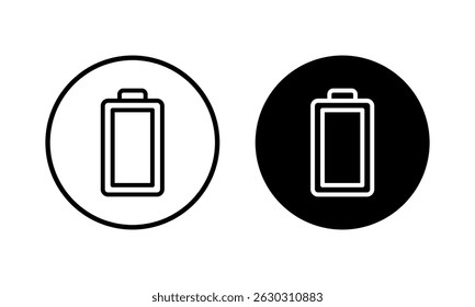 Battery icon vector illustration. battery charging sign and symbol. battery charge level