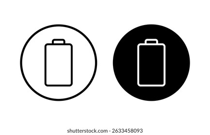 Vektorgrafik des Batteriesymbols. Batterieladezeichen und -symbol. Batterieladepegel