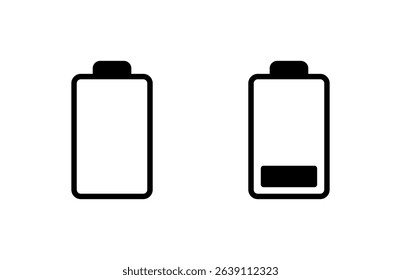 Battery icon vector illustration. battery charging sign and symbol. battery charge level