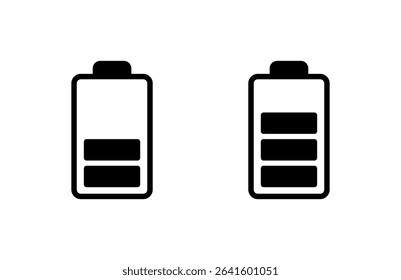 Battery icon vector illustration. battery charging sign and symbol. battery charge level