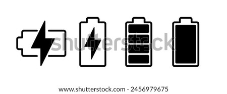 Battery icon vector illustration. battery charging sign and symbol. battery charge level