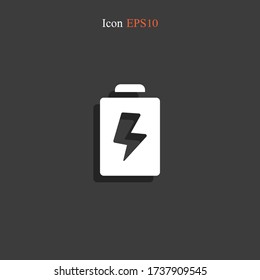 Icono de la batería Ilustración del vector EPS 10.