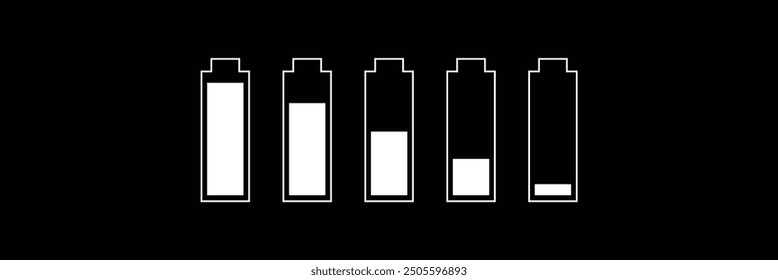 Ilustración vectorial de icono de batería eps 10.