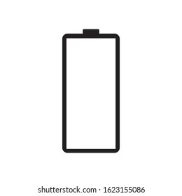 battery icon, vector illustration, flat design style, vector battery icon illustration isolated on white background.