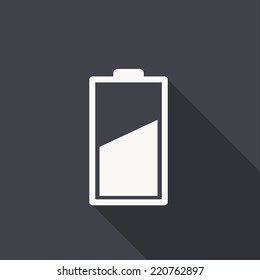 battery icon , vector illustration, flat design
