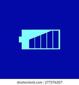 battery icon, vector illustration. Flat design style.