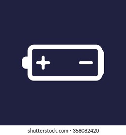 battery. icon, vector illustration. Flat design style